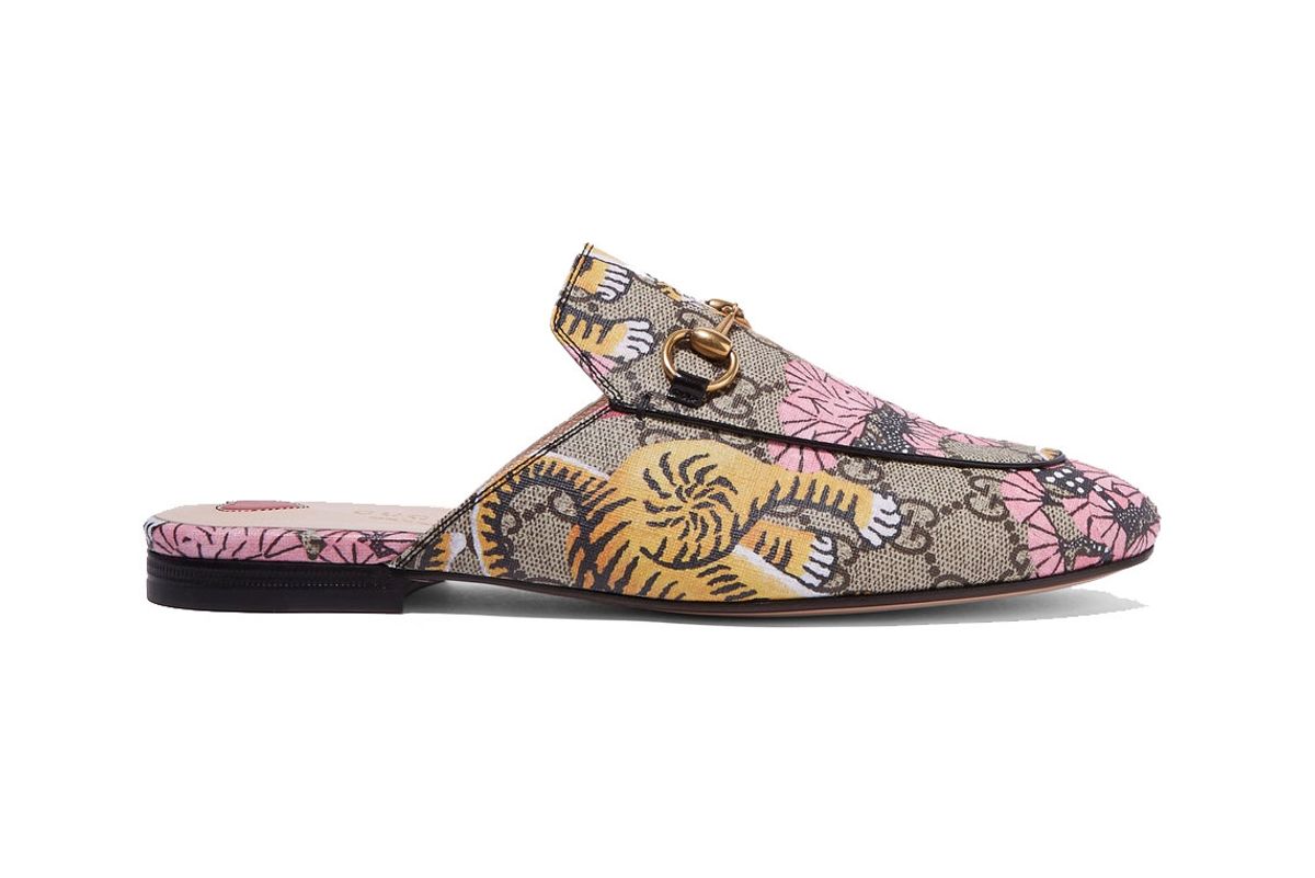 Princetown Printed Coated-Canvas Slippers