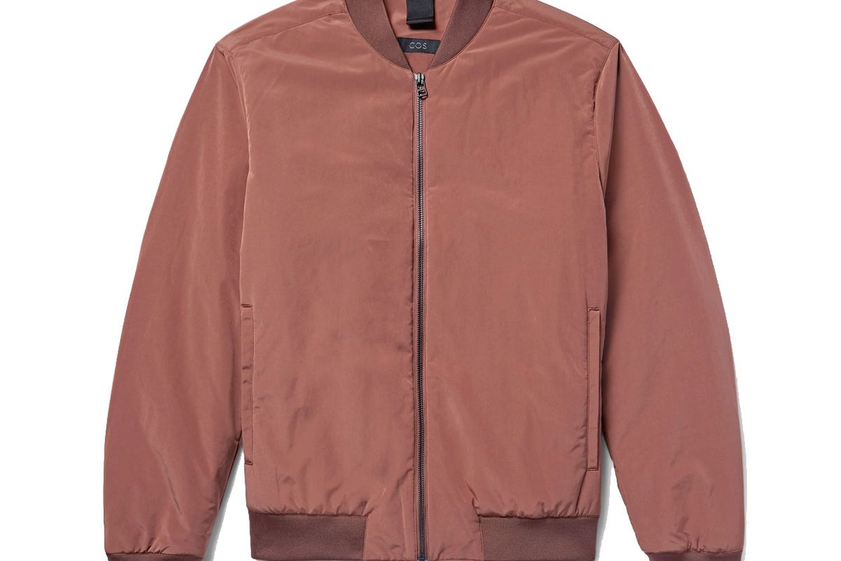 Peached-Shell Bomber Jacket