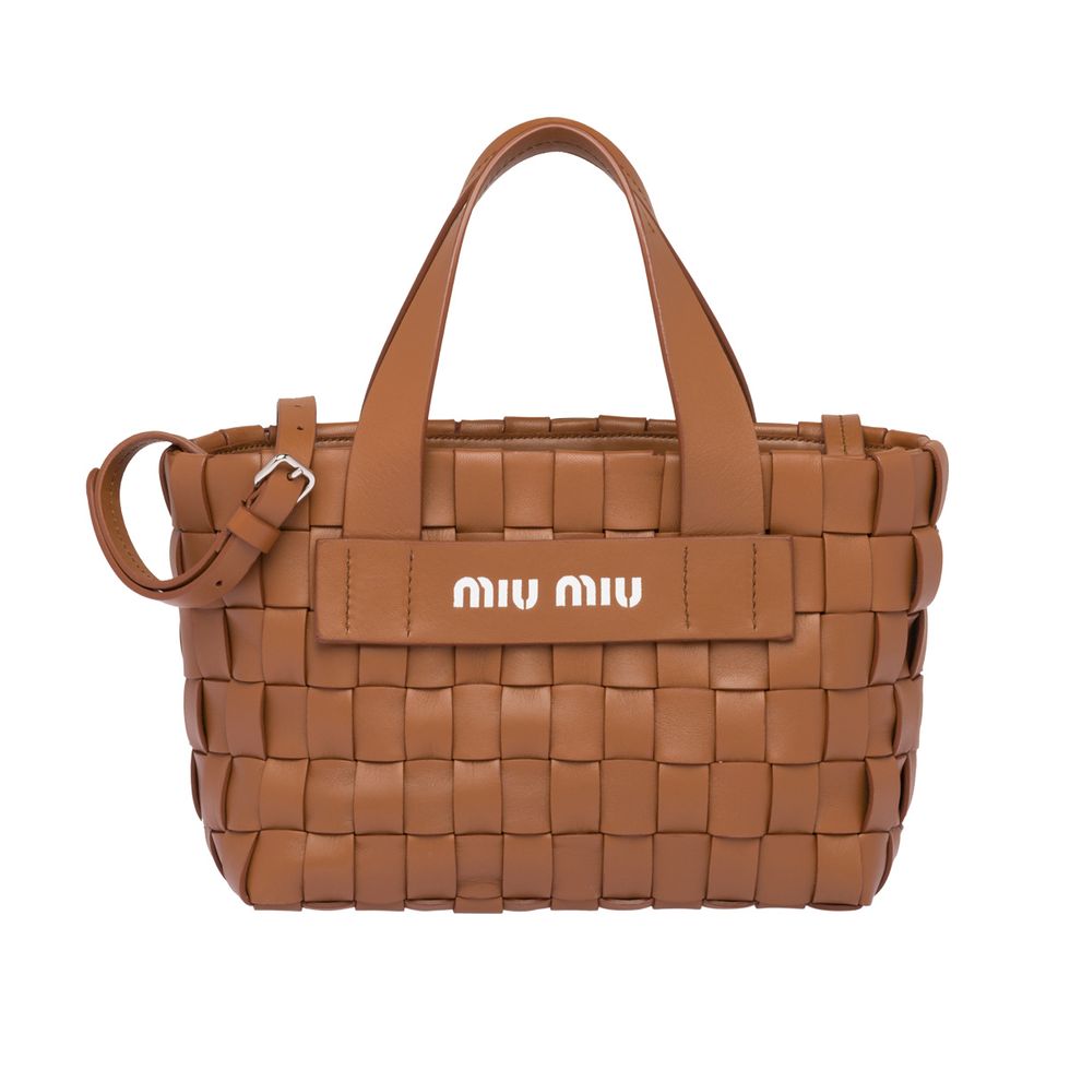 Miu Miu Brown Suede Drawstring Shoulder Bag