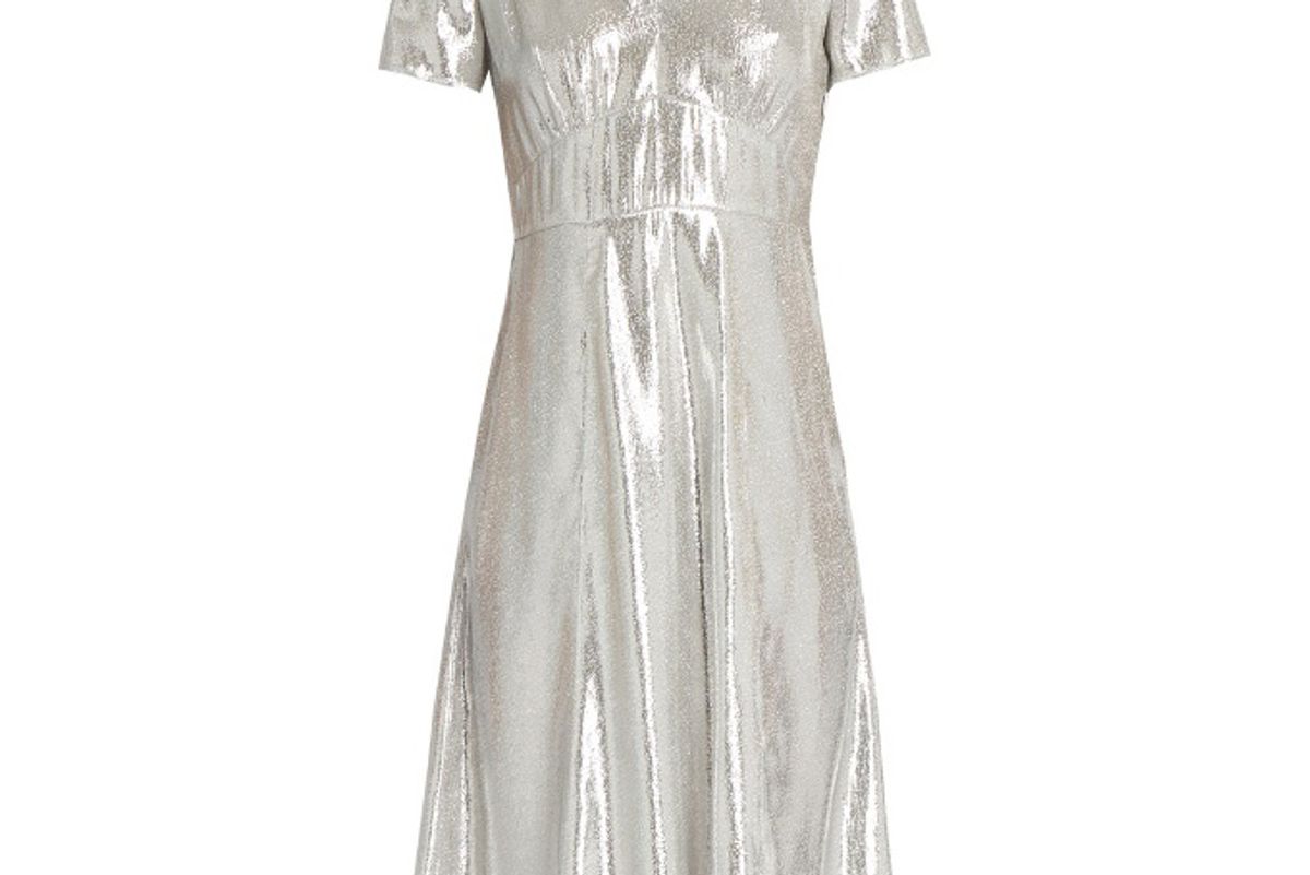Metallic Silver Morgan Dress