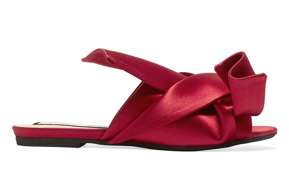 Knotted Satin Sandals