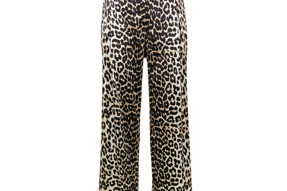 Dufort leopard print wide-leg trousers