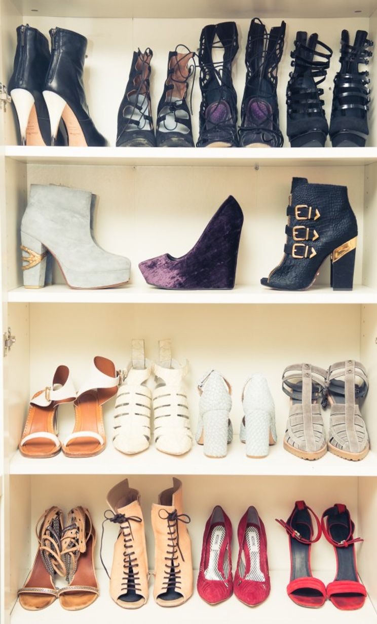 Shelves for Shoes - Transitional - closet - The Glamourai