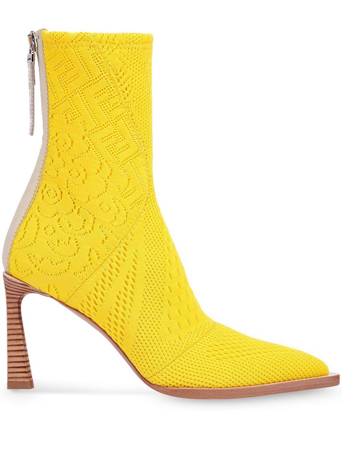 Fframe Jacquard Pointed-toe Ankle Boots
