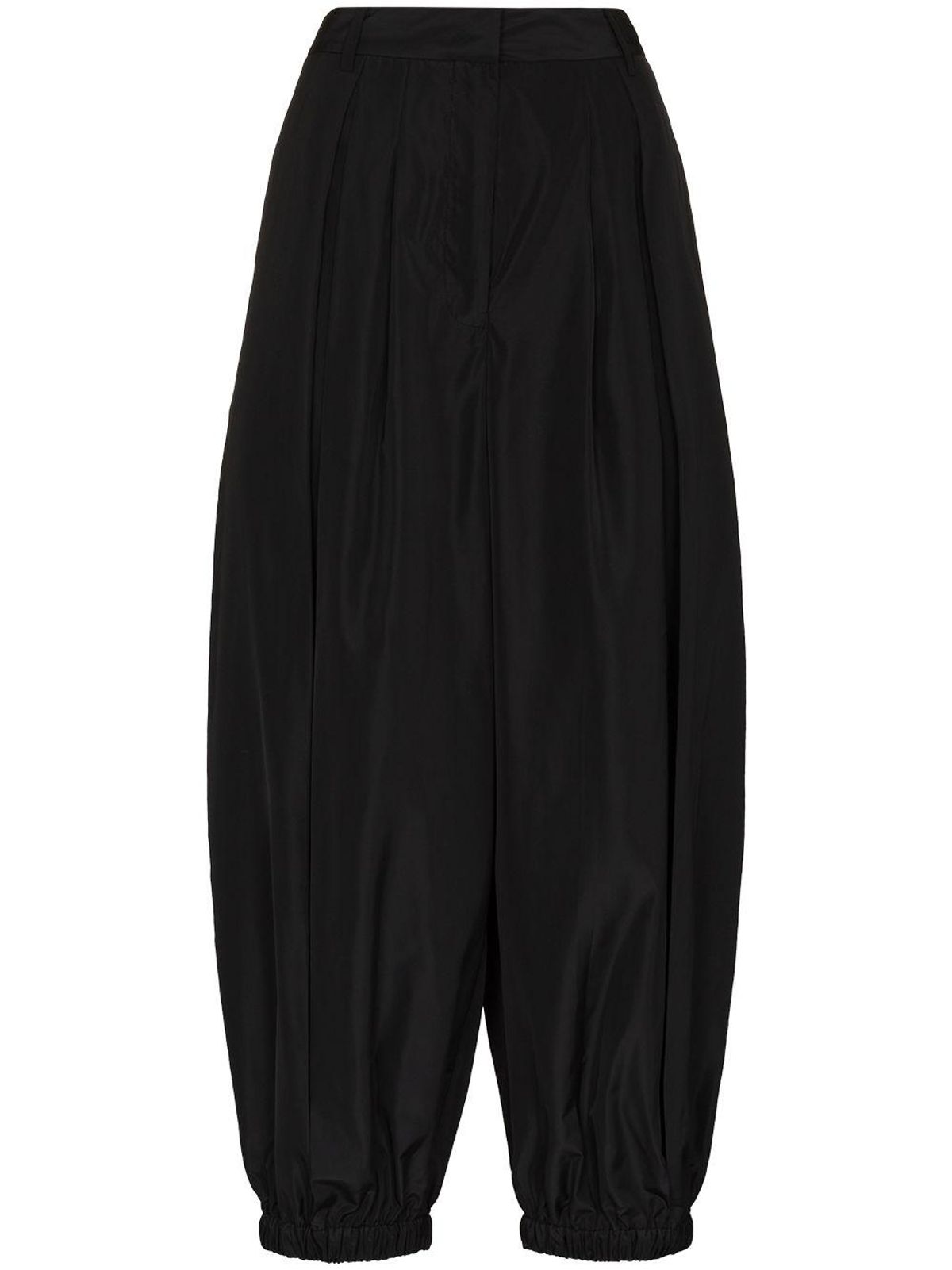 Pleated Detail Cropped Trousers