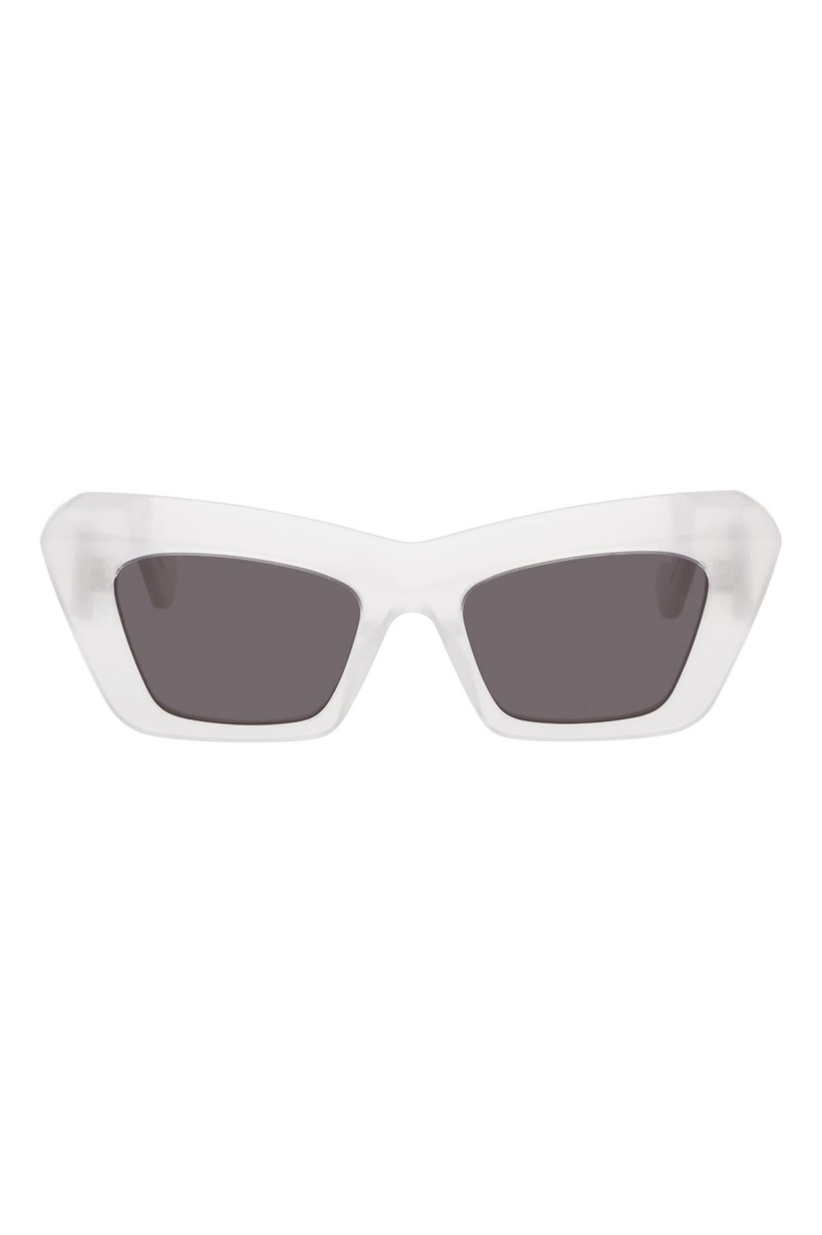 White Oversized Cat-Eye Sunglasses