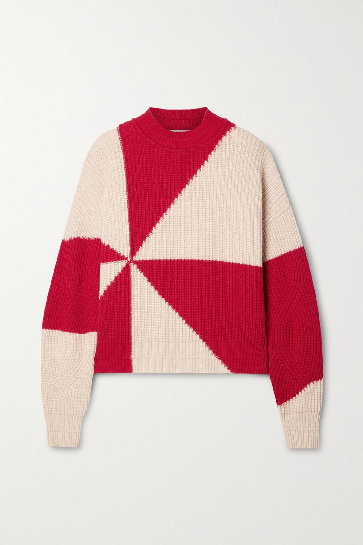 Jules Two-Tone Recycled Ribbed Knit Sweater