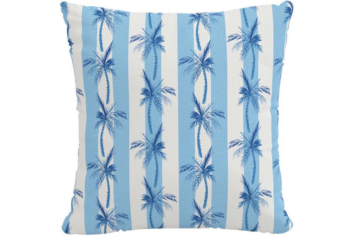 The Cabana Stripe Palms Pillow