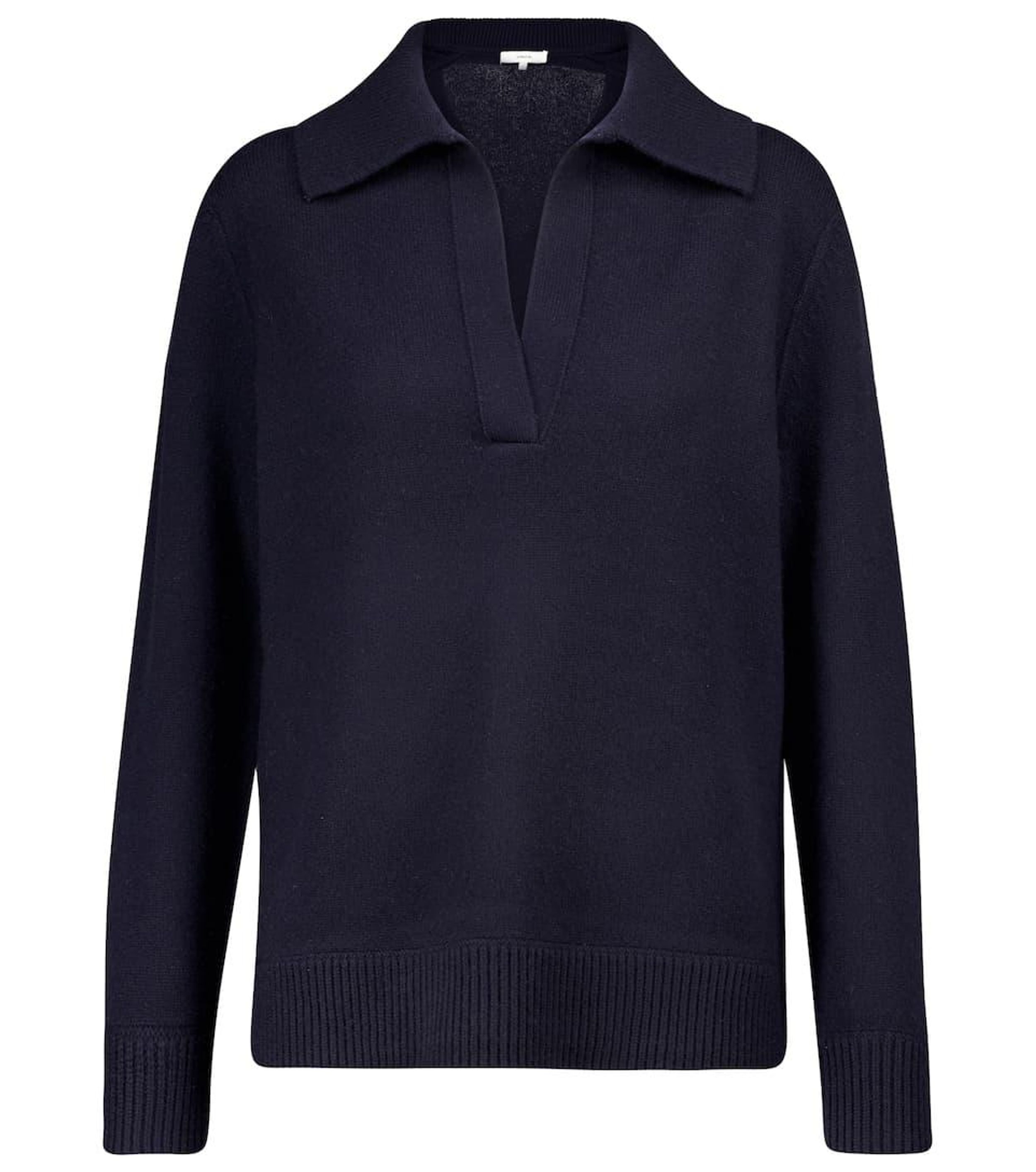 Wool and Cashmere Polo Sweater