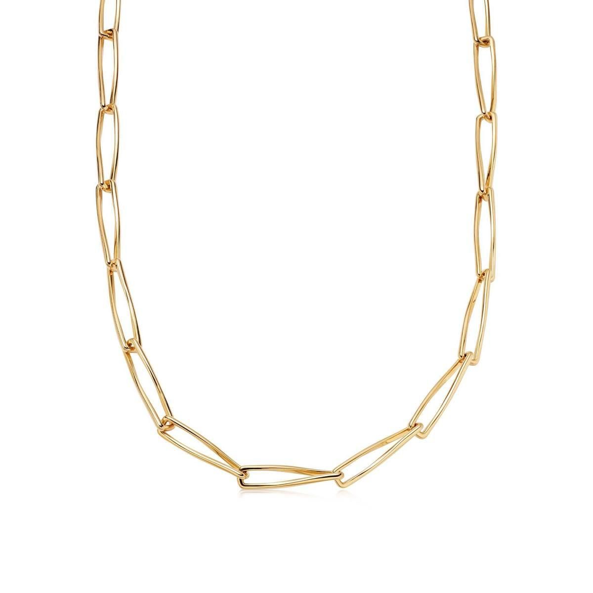 Gold Thin Pirouette Chain Necklace