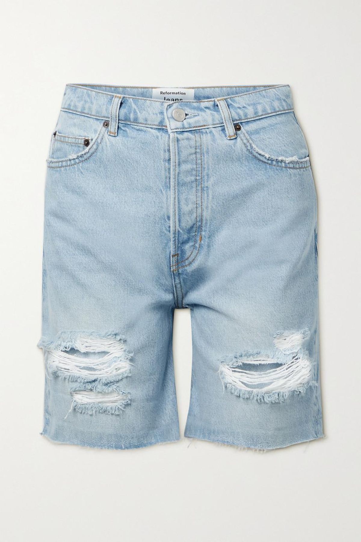 Max Distressed Organic Denim Shorts