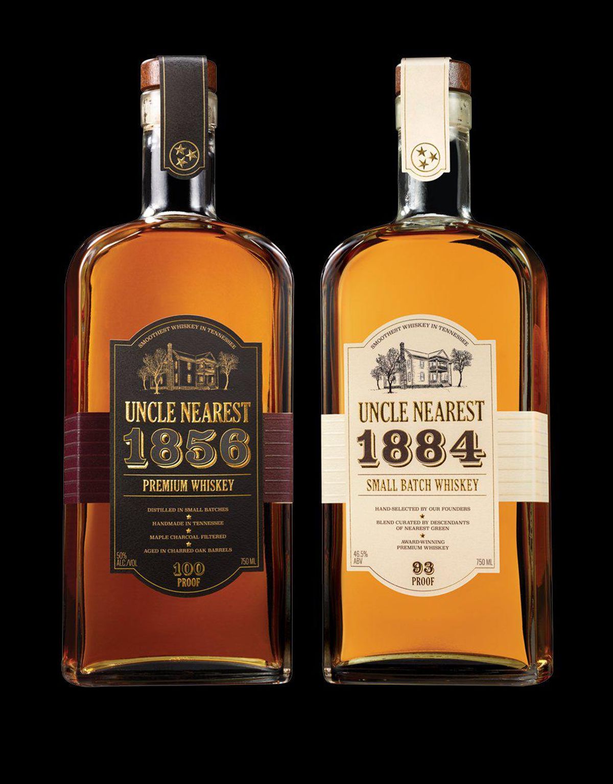 1856 Premium Aged Whiskey and 1884 Small Batch Whiskey