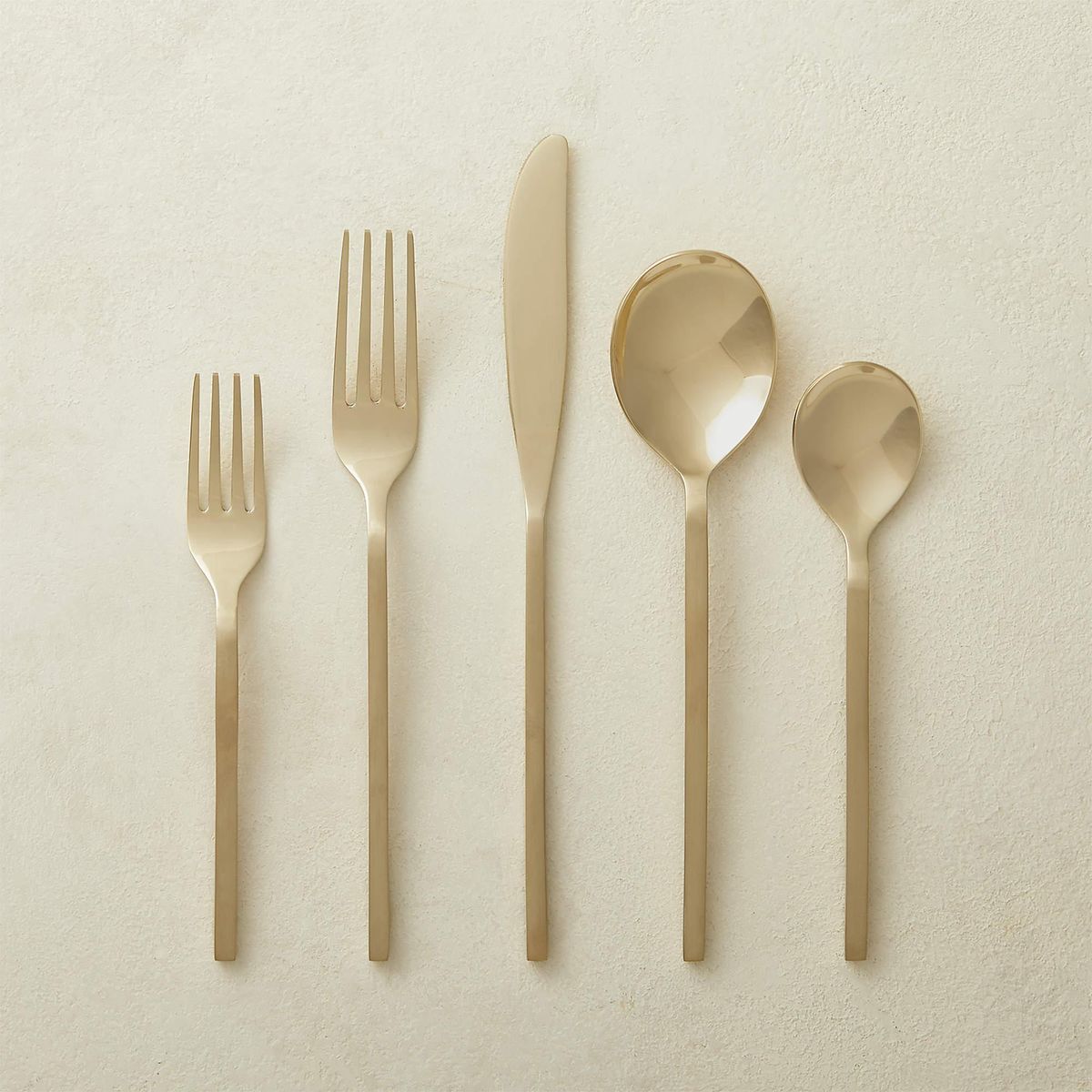 20-Piece Olympia Champagne Gold Flatware Set