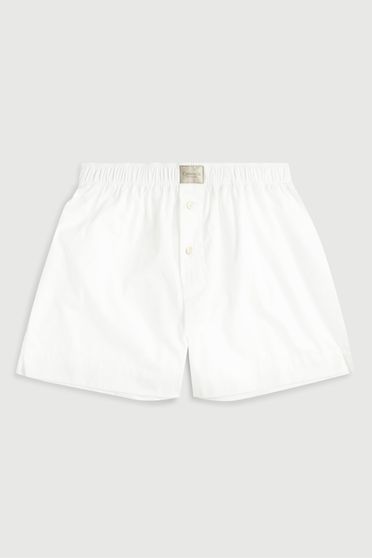 White poplin boxer shorts  With Nothing Underneath - Collagerie