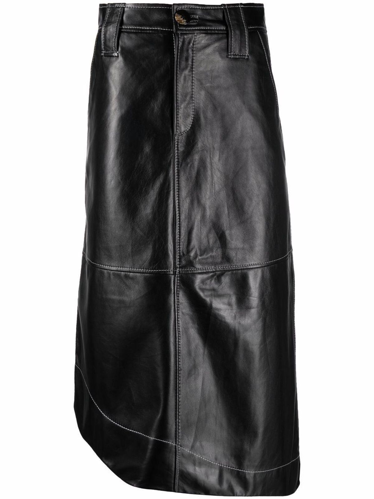 High-waisted Leather Skirt