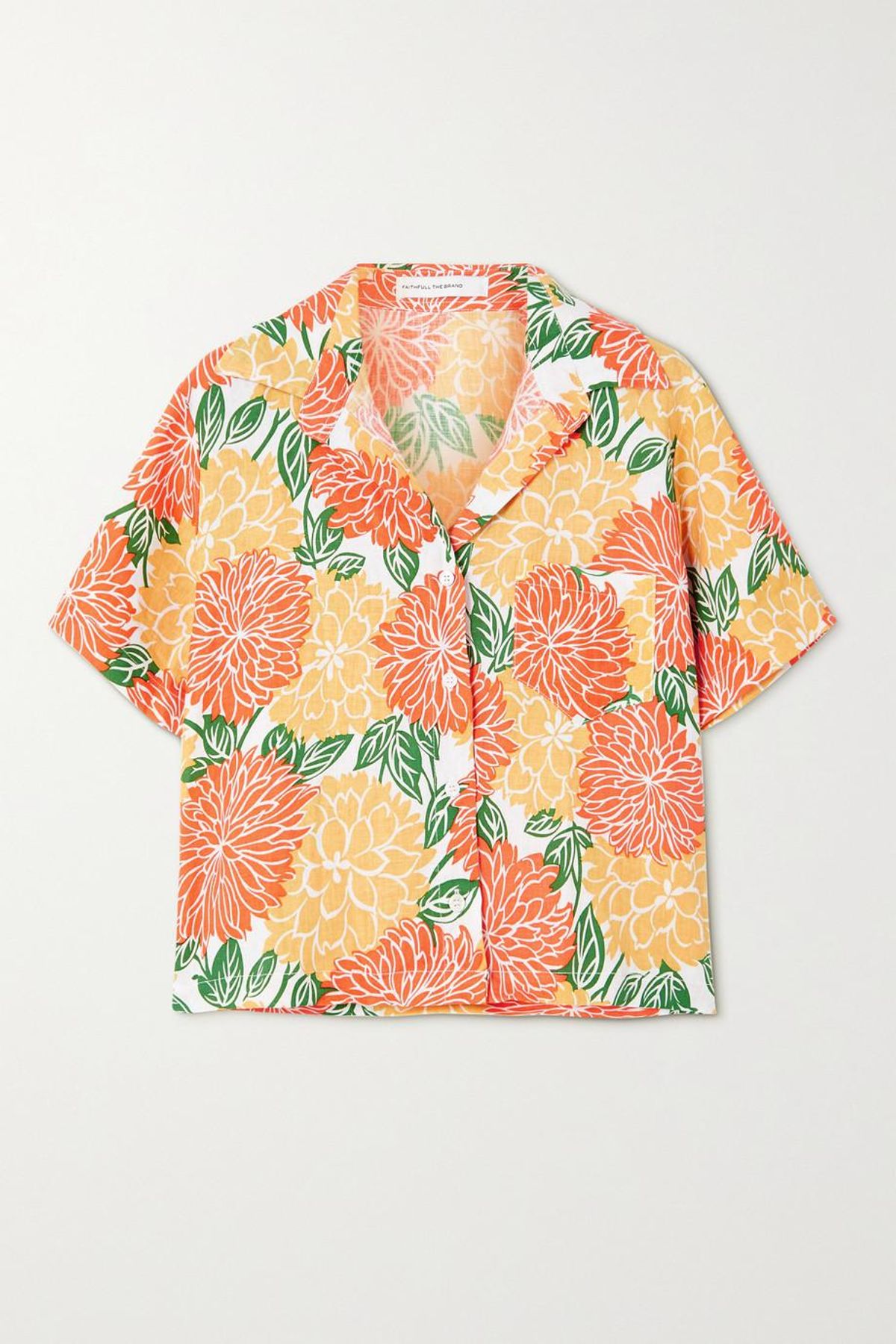 Deryn Floral Print Linen Shirt