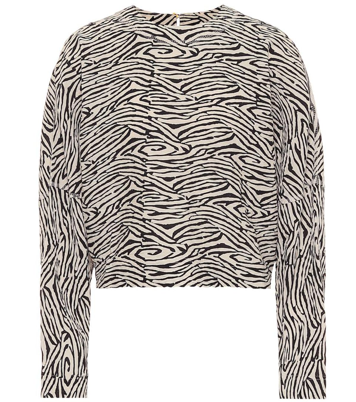Louise Cropped Zebra-print Sweater