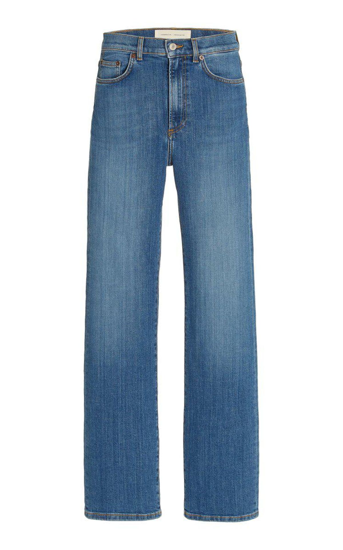 Eiffel Stretch High-rise Organic Cotton Straight-leg Jeans