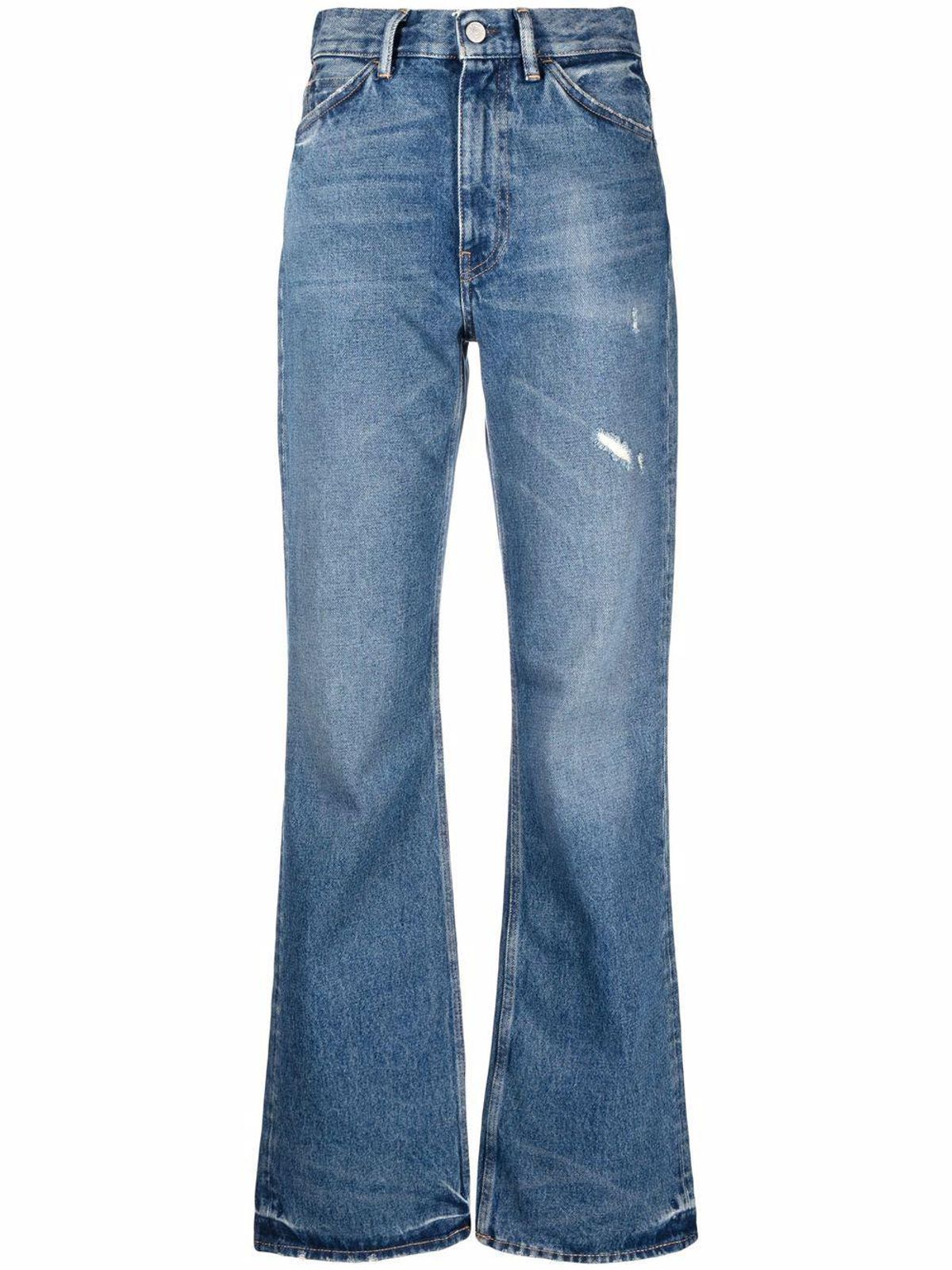 Distressed Effect Bootcut Jeans