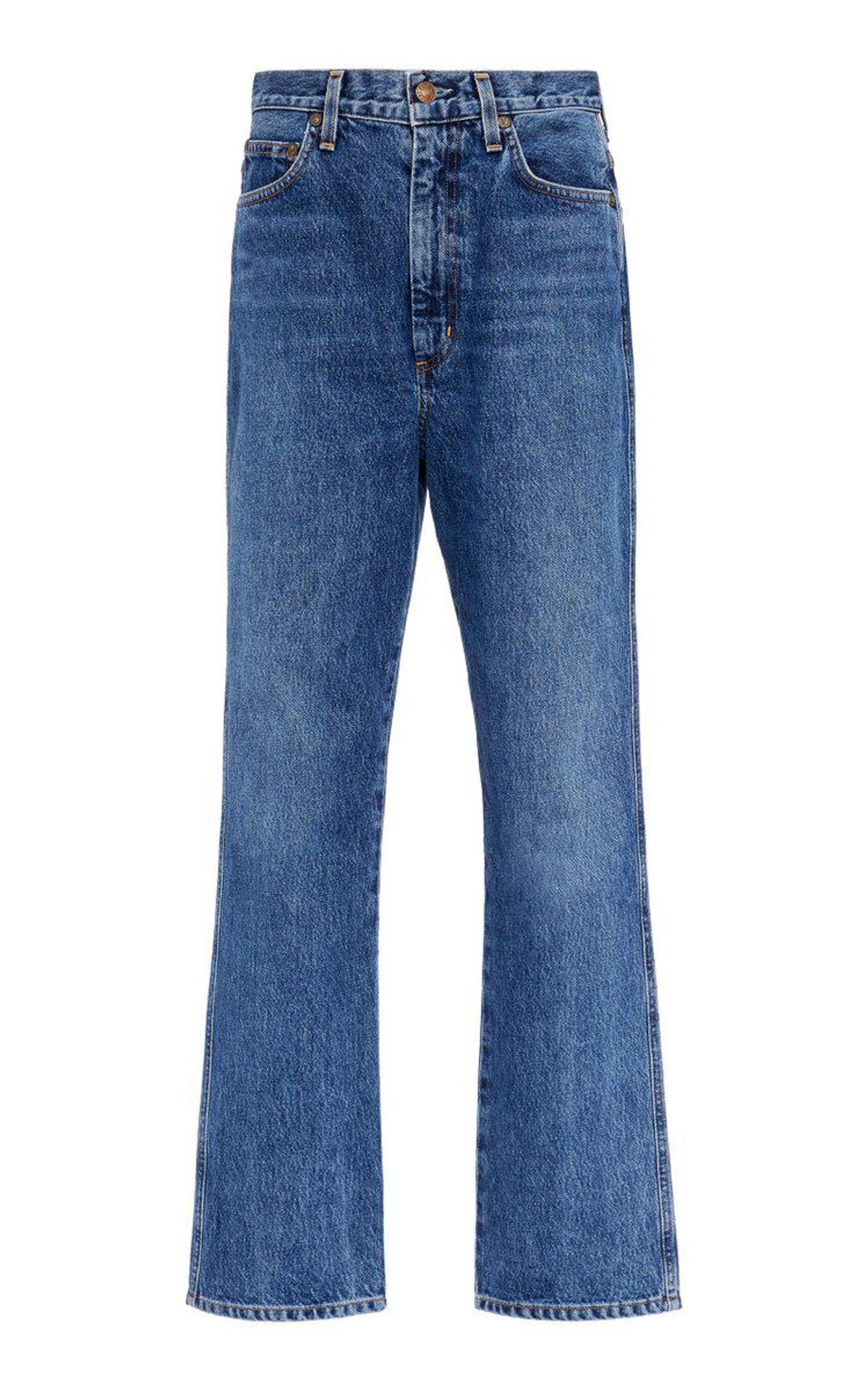 Pinch-waist Rigid High-rise Kick-leg Jeans