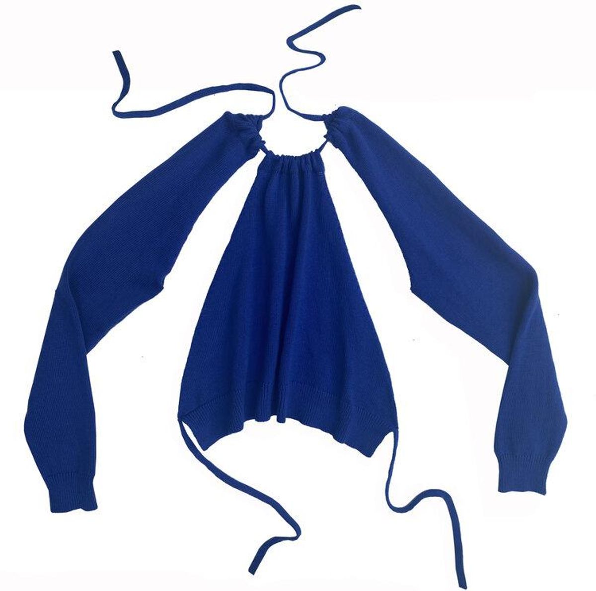 x Maria Dora “I Contain Multitudes” Halter Detachable Sleeve Sweater