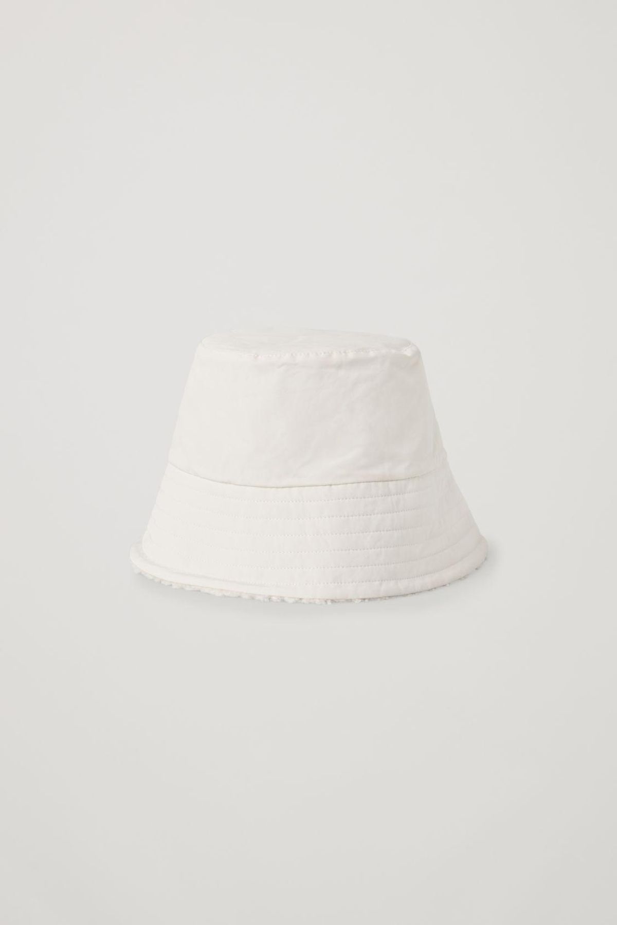 Organic Cotton Wool Mix Reversible Shearling Bucket Hat