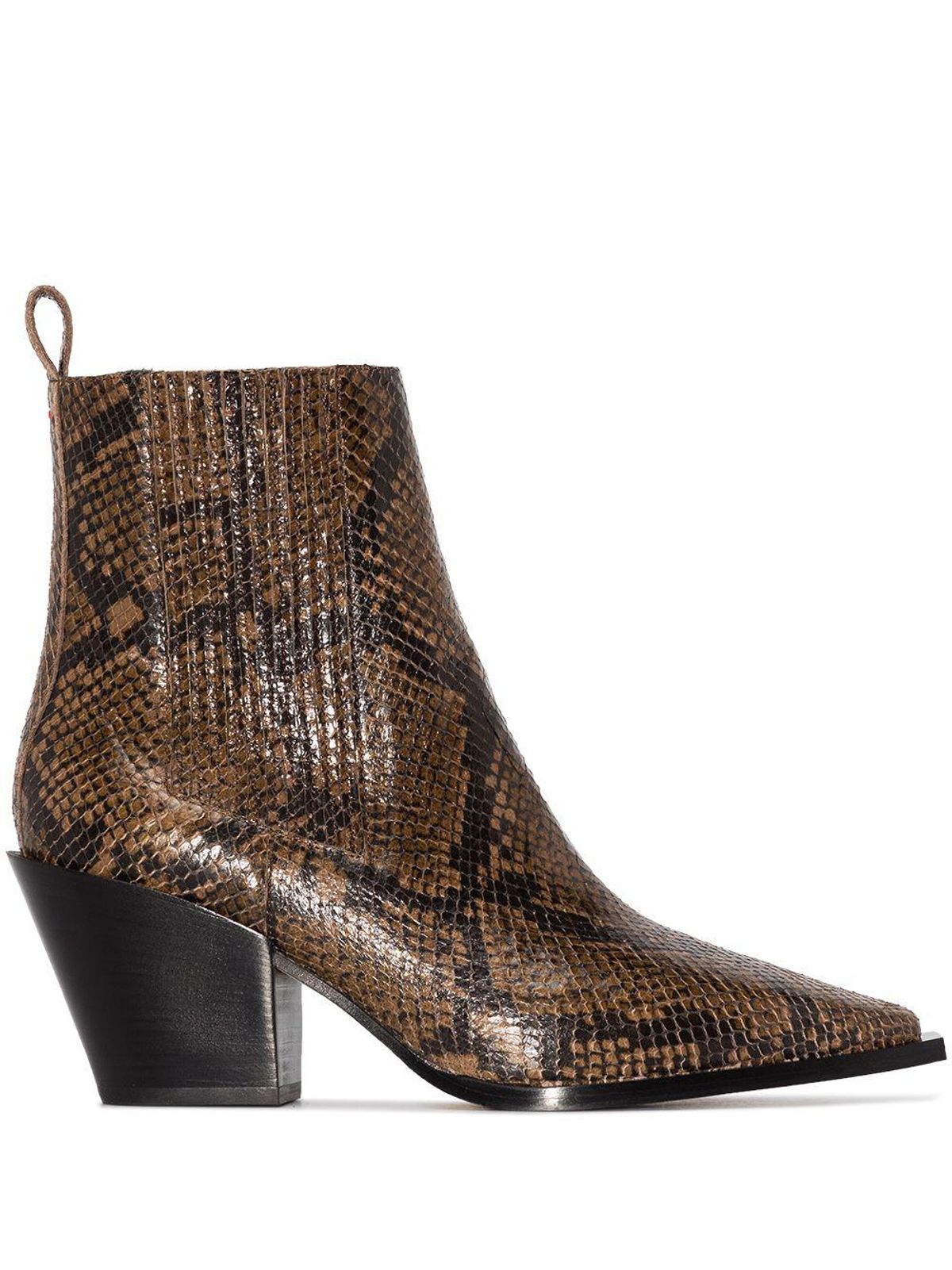 Kate 75mm Snakeskin Ankle Boots