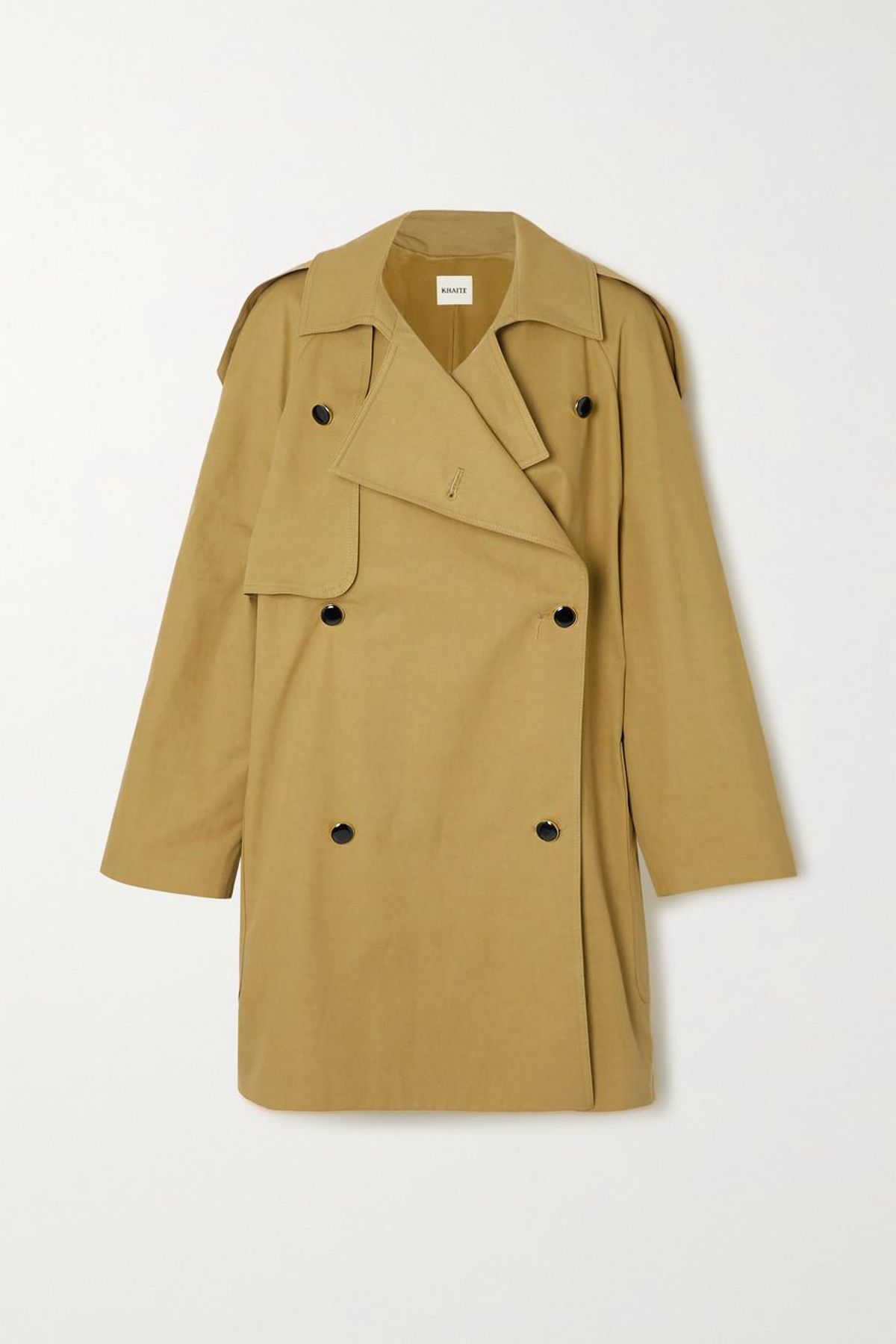 Eden Double-breasted Cotton Twill Trench Coat