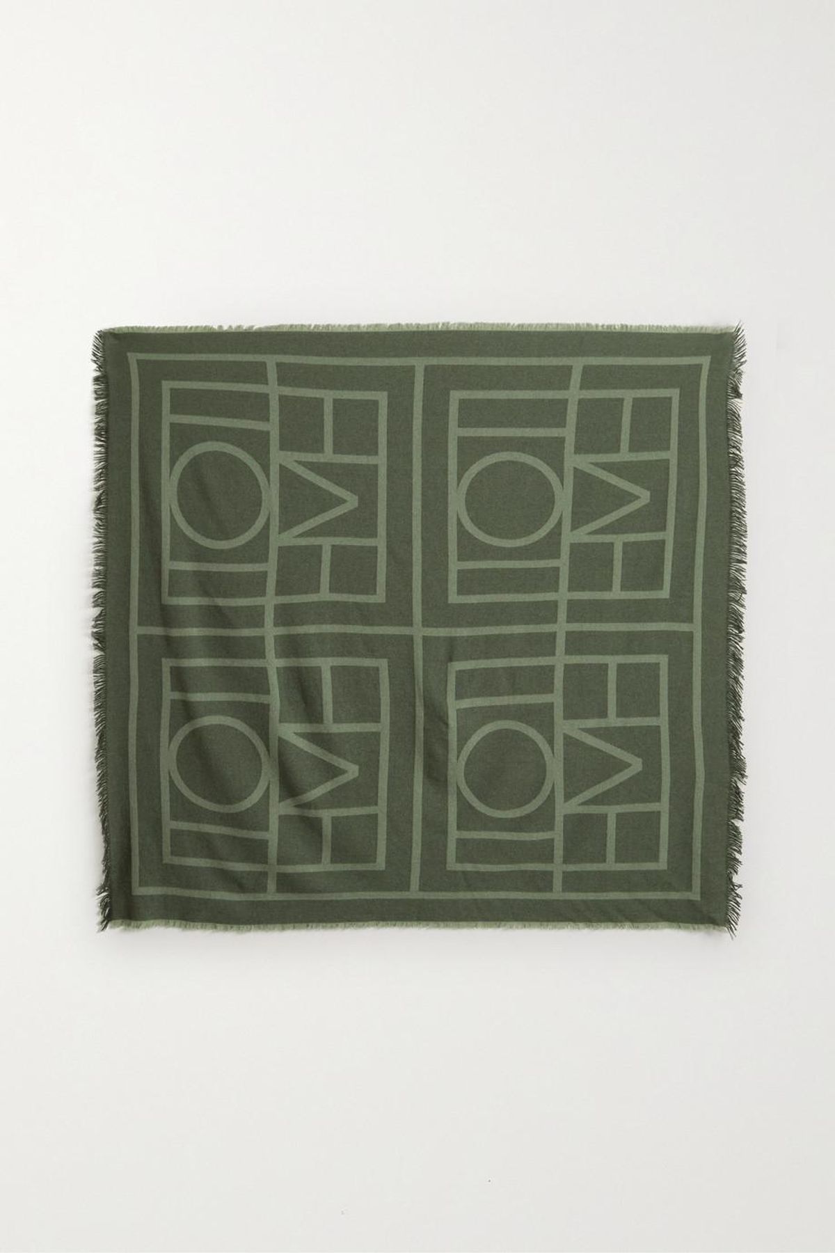 Fringed Wool and Cashmere-blend Jacquard Scarf