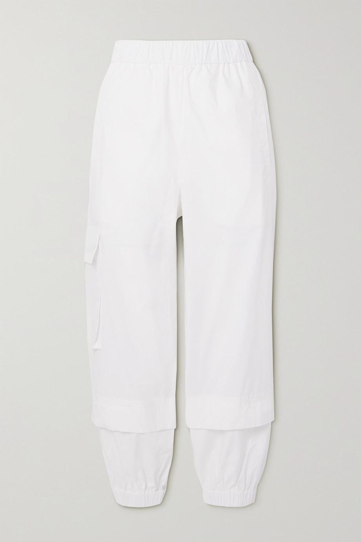 Vintage Cropped Cotton Tapered Pants