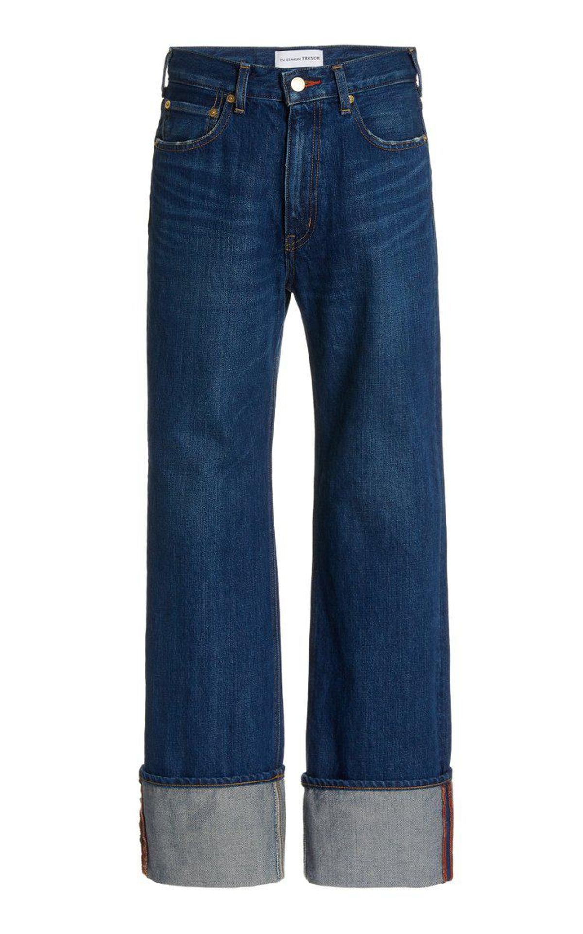 Carnelian Rigid High-rise Straight-leg Cuffed Jeans