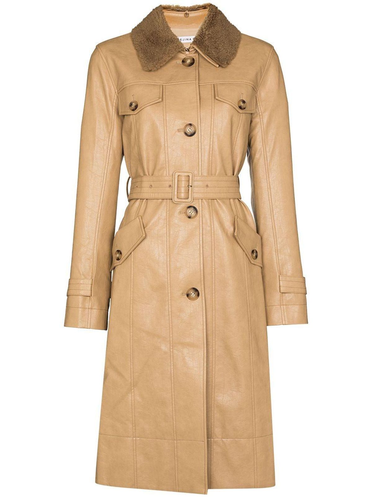 Hana detachable-collar trench coat