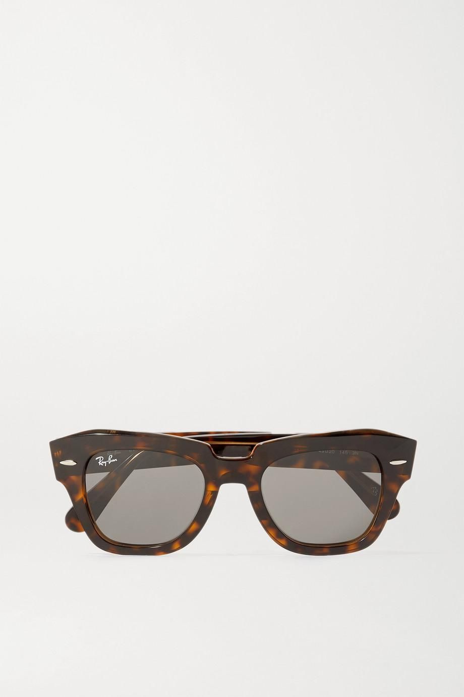 Wayfarer Square Frame Tortoiseshell Acetate Sunglasses
