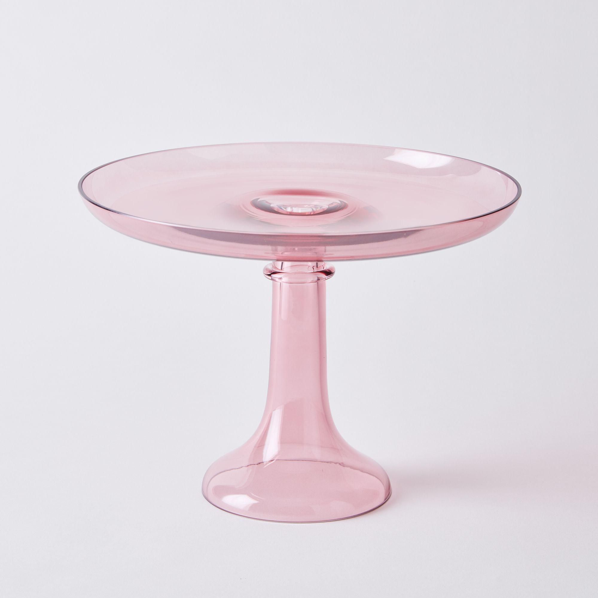 Hand-blown Color Glass Cake Stand