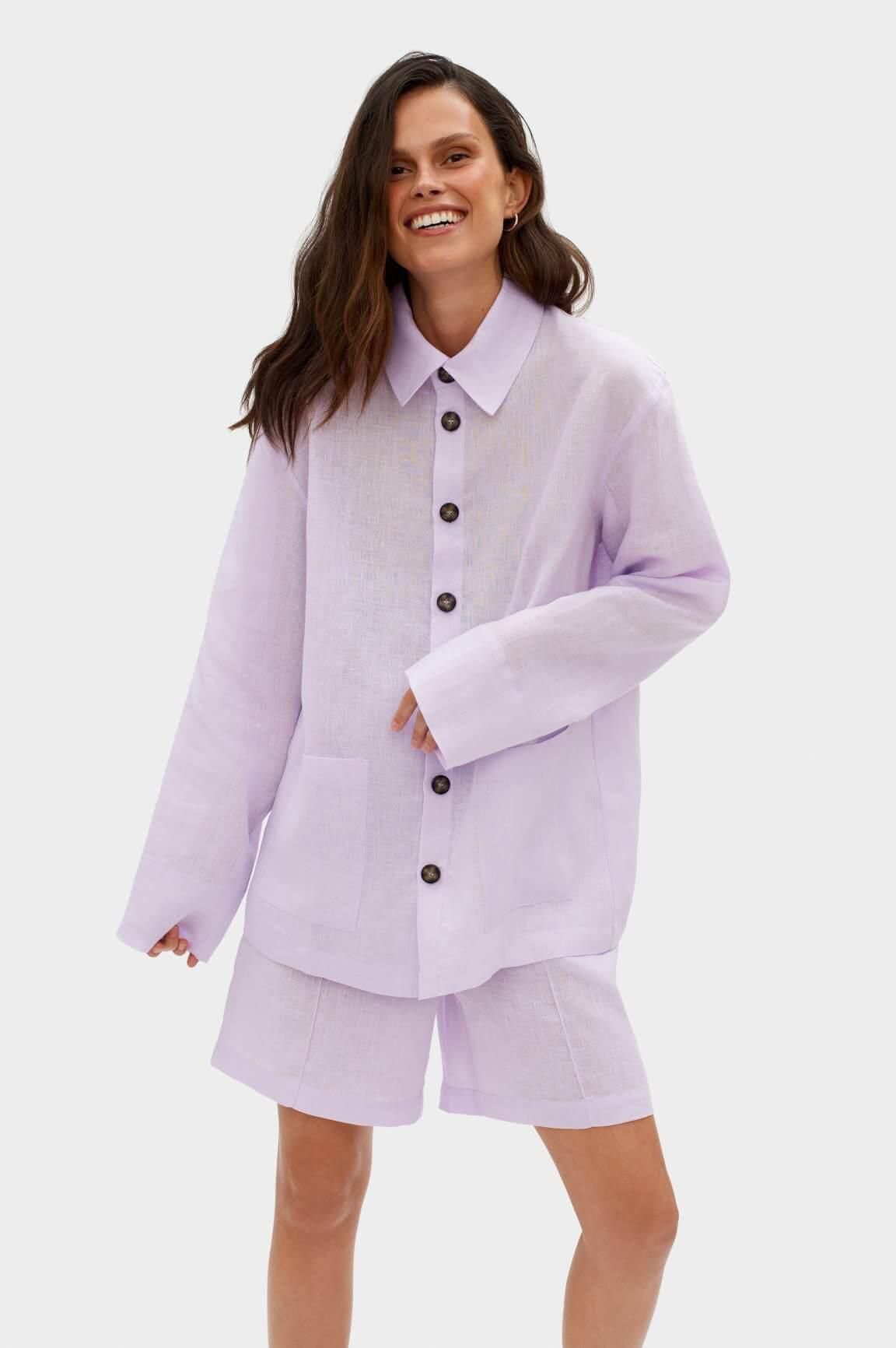 Linen Unisex Pajama Set