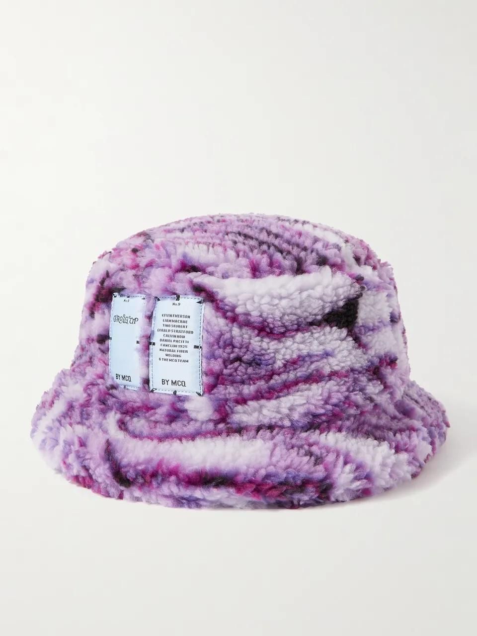 Purple Fleece Bucket Hat