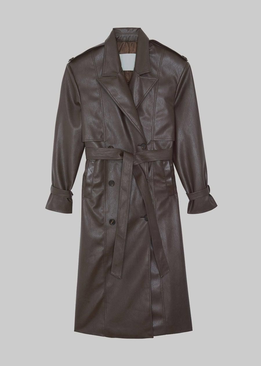 Diana Faux Leather Trench Coat