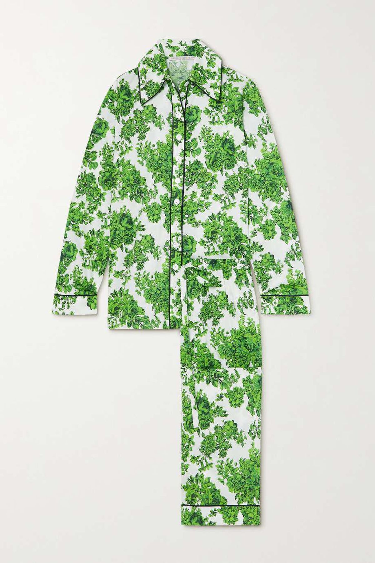 Blanca Floral-print Cotton-voile Pajama Set