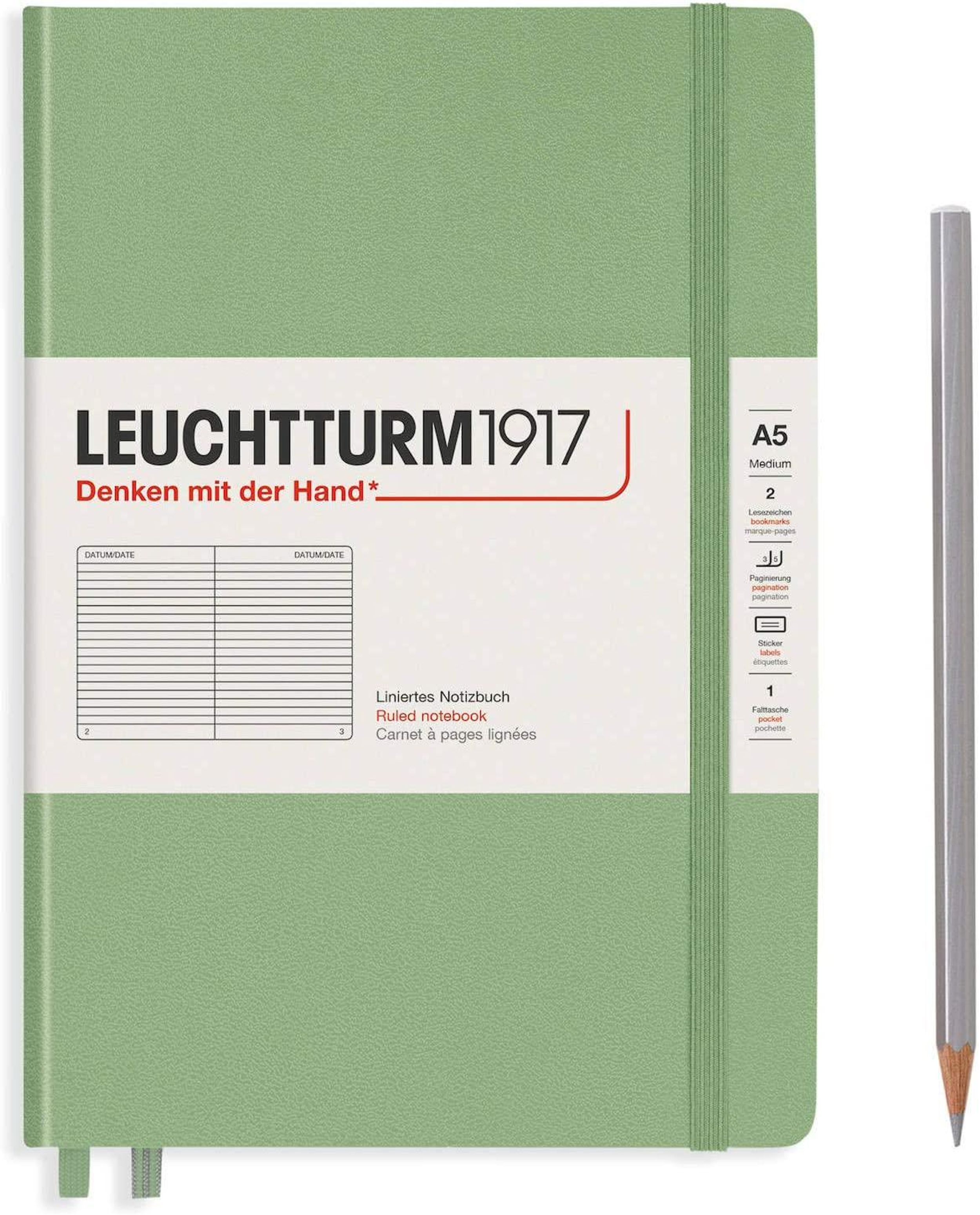Medium A5 Ruled Hardcover Notebook