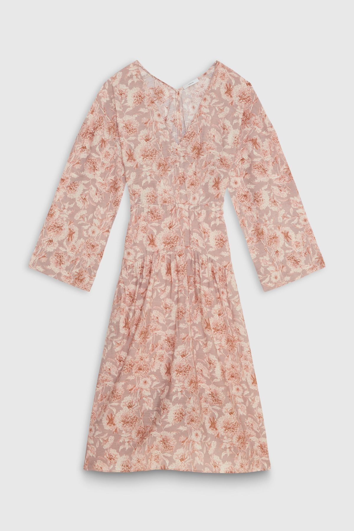 Dahlia Long Sleeve Double V Neck Dress