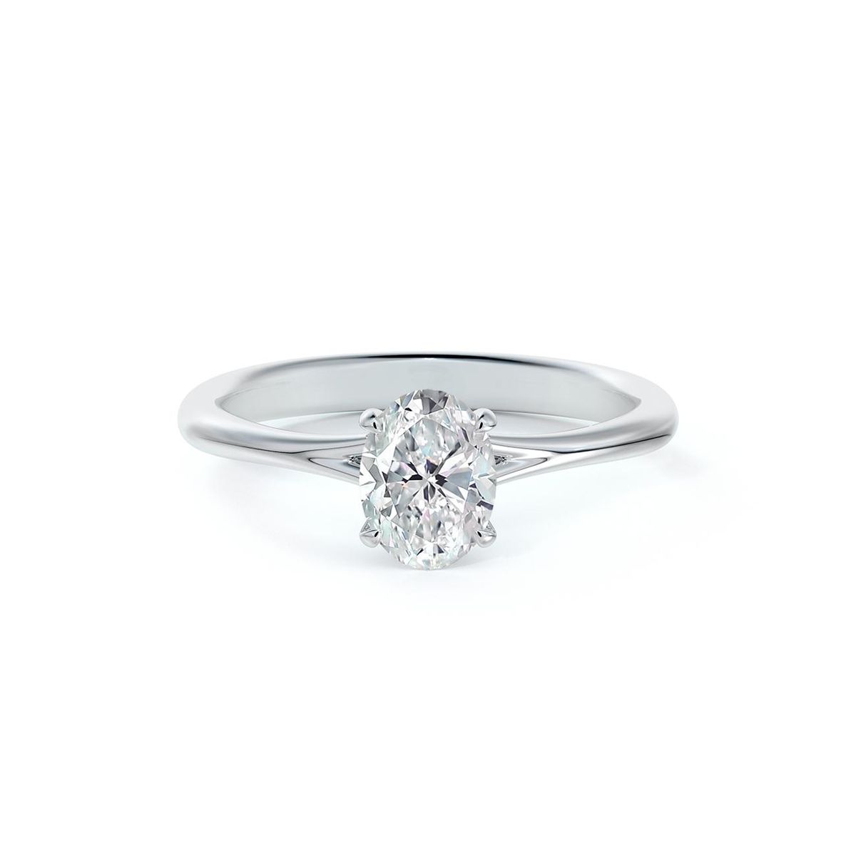 Setting Round Engagement Ring with Twisted Diamond Band
