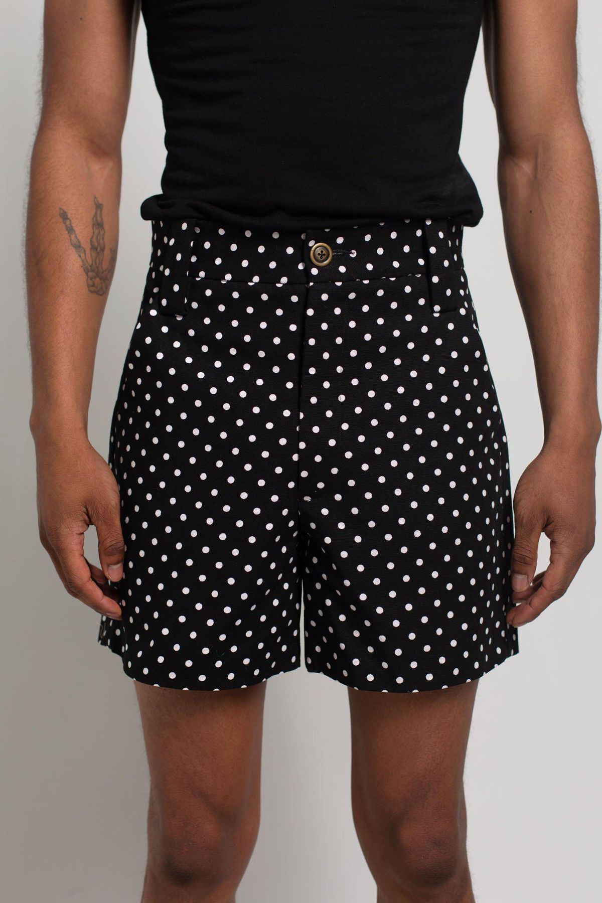 Classic Black and White Polka Dot Maritime Shorts