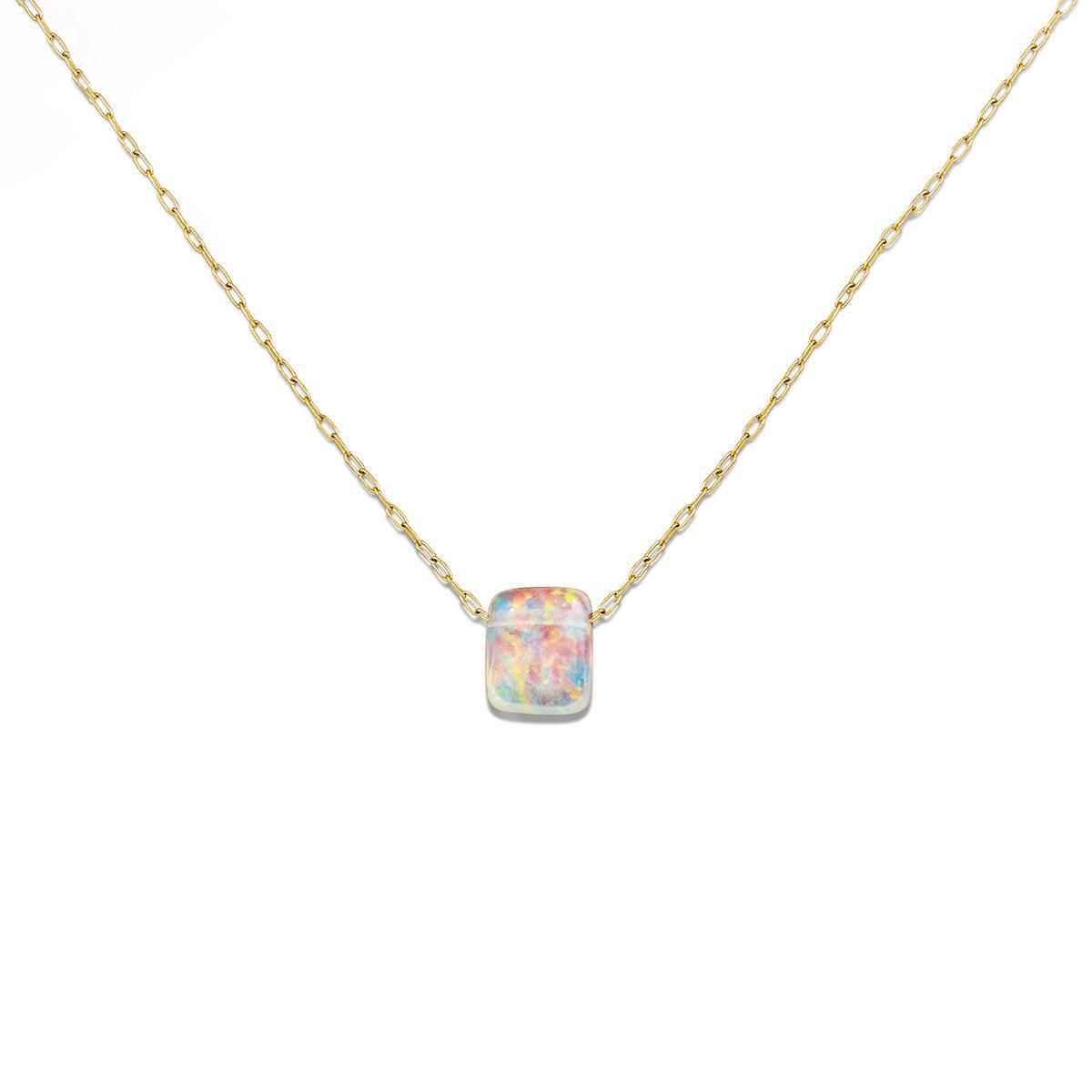 TTT x G.St Pride Ethiopian Opal Chiclet Necklace