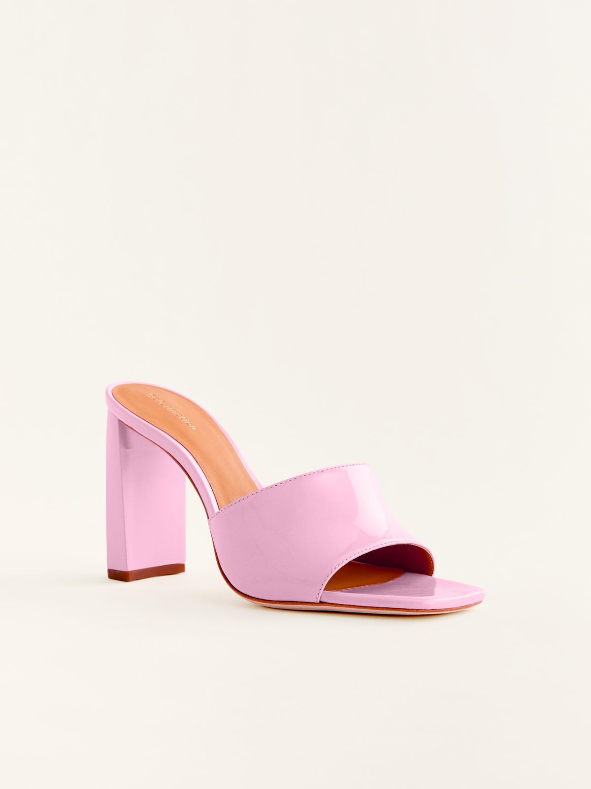 Georgi Block Heel Sandal in Pop Pink Patent