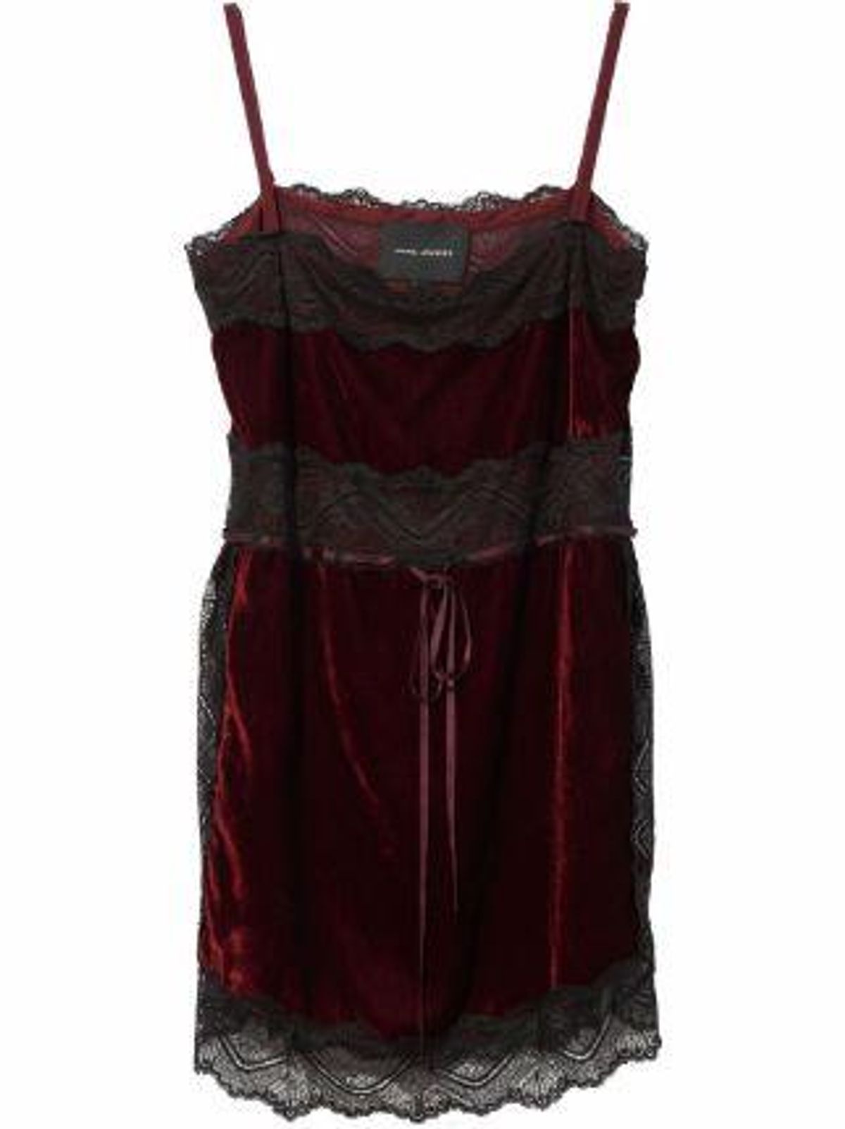 Burgundy 'The Velvet Mini Slip Dress' Dress