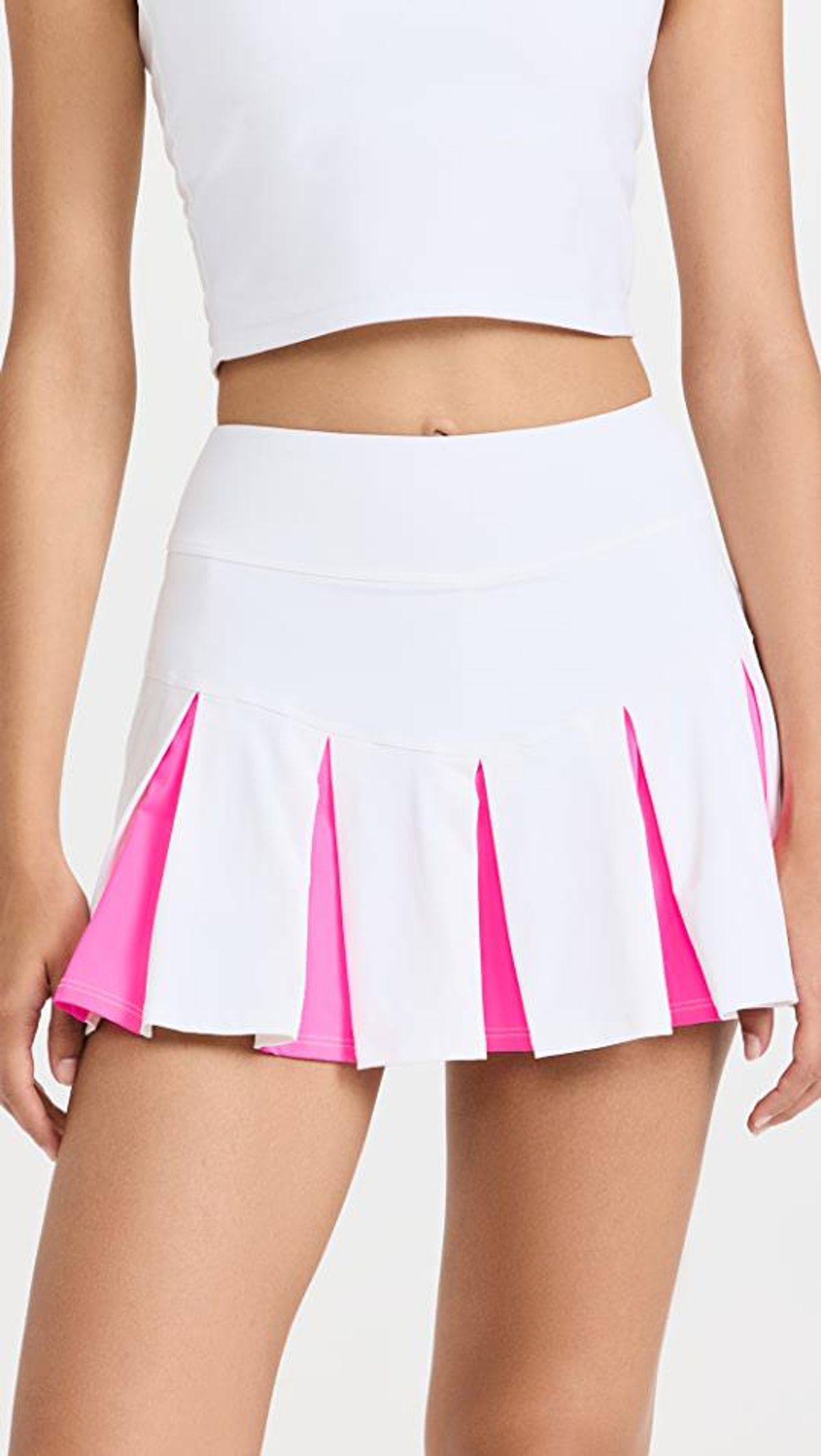 Contrast Pleat Tennis Skirt