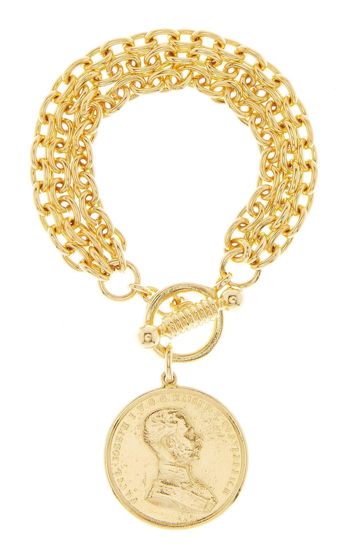 Marina 24k Gold-plated Coin Bracelet