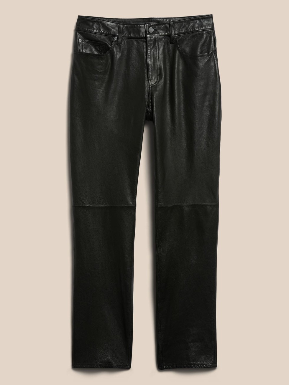 Straight Leather Pants