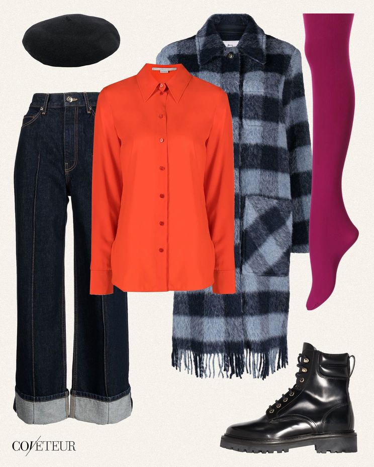 Glasgow Plaid Cotton Blend Sweater Tights  Tight sweater, Colored tights  outfit, Tights outfit