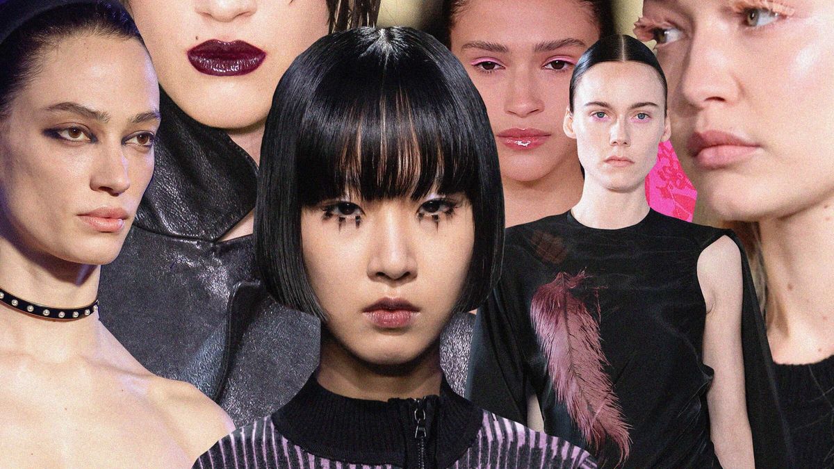 Metallic Eyes, Colorful Lashes, and Goth-Girl Lips: These are Fashion Month's Best Beauty Trends